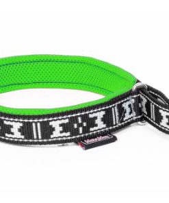 Halsband - Vadderat - Halvstryp - Grön/Silver